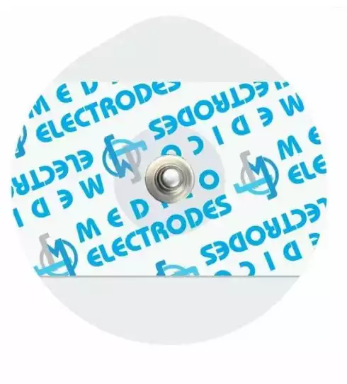 Электроды MSGLT-03G одноразовые для ЭКГ, размер 50х48мм, с кнопочным коннектором, твердогелевые