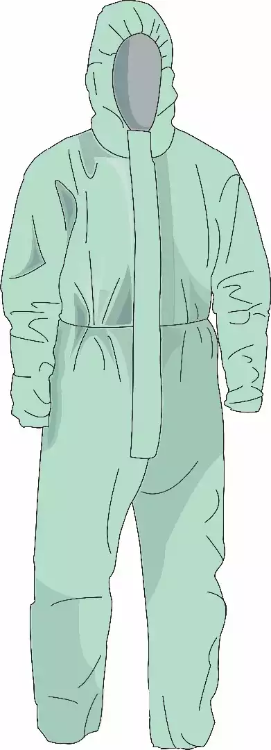 Комбинезон "Каспер" защитный влагонепроницаемый, материал 2-х слойный спанбонд 42г/м2, размер 54-56, рукава на манжете, молния, нестерильный, голубой