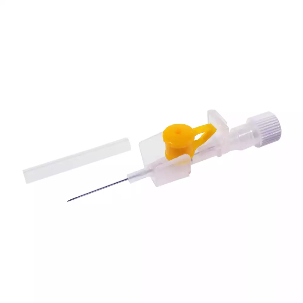 Катетер внутривенный 24G, длина 19мм, диаметр 0,7мм, цвет желтый, стерильный