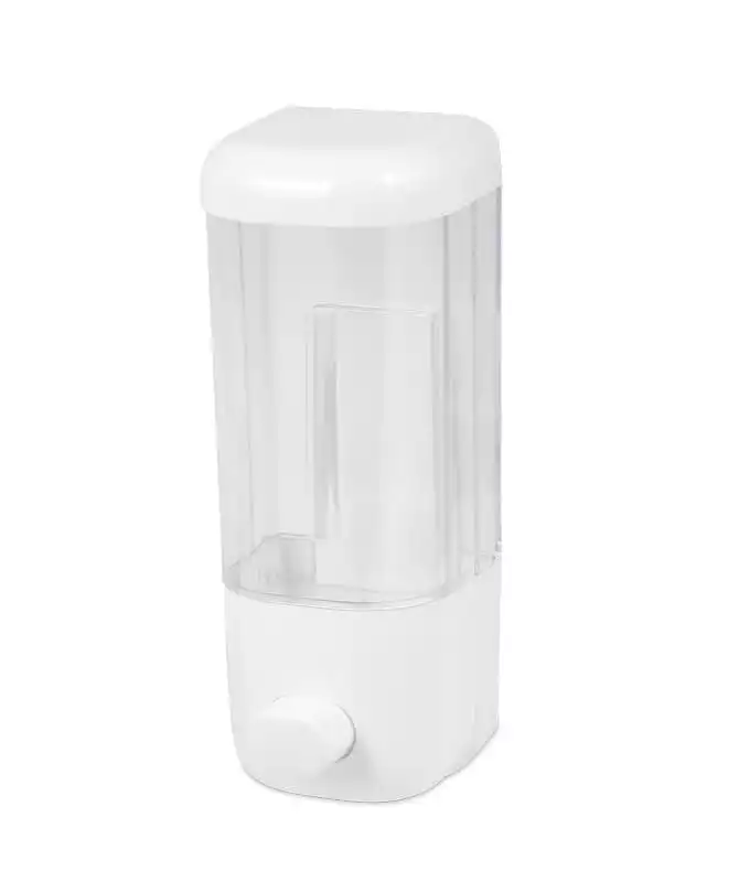Дозатор кнопочный настенный для жидкого мыла 550 мл (пластик), для гелеобразных средств