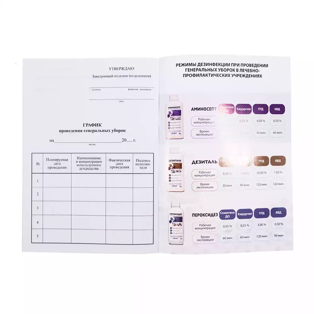 Журнал учета и контроля проведения генеральных уборок