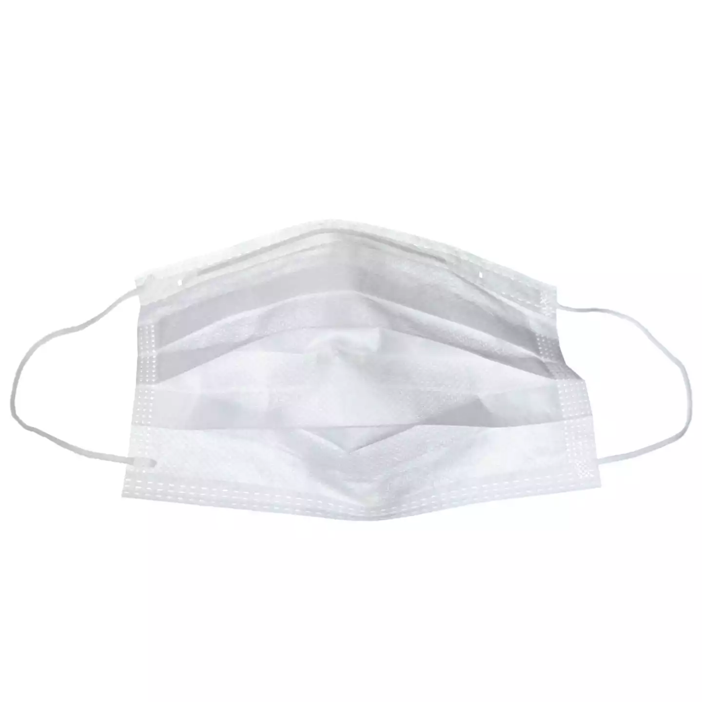 Маска медицинская 3-х слойная, на резинке, нестерильная, белая, п/э упаковка