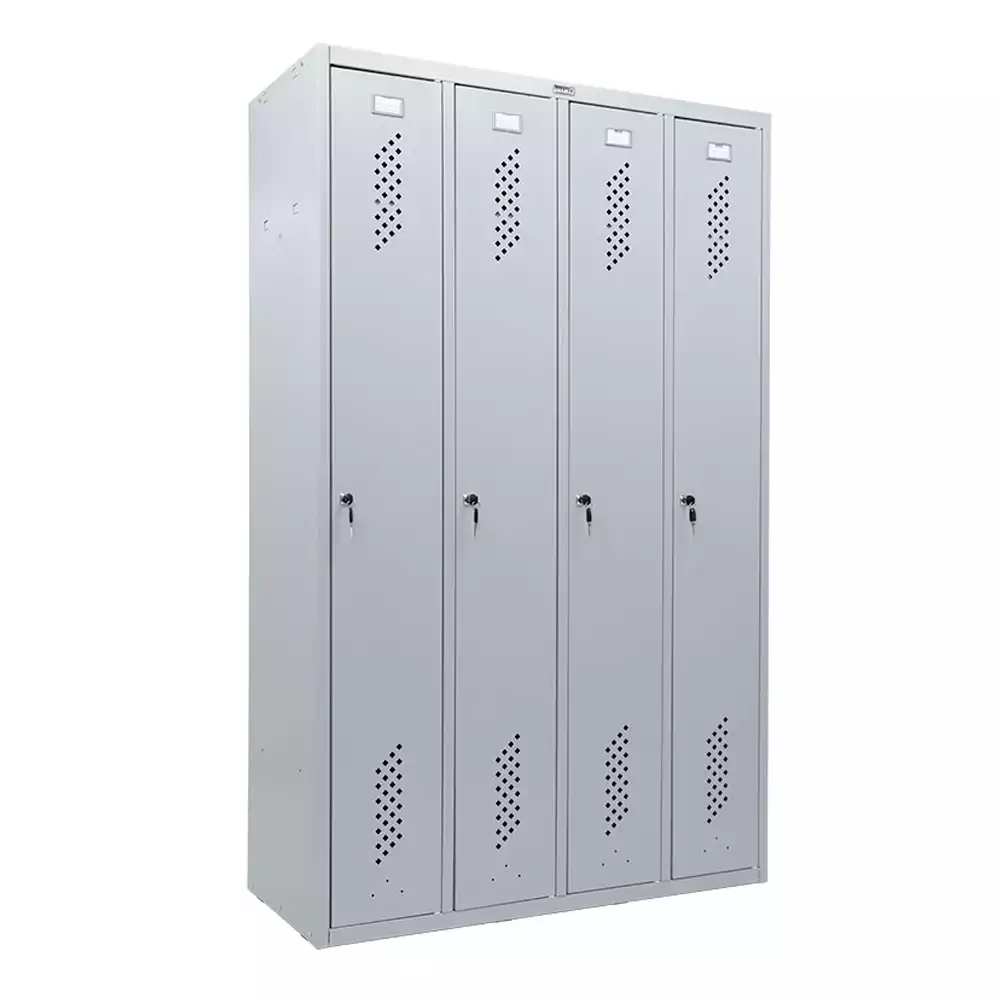 Шкаф для одежды ПРАКТИК МД LS(LE)-41, размер 1830x1130x500мм, цвет серый полуматовый, без РУ