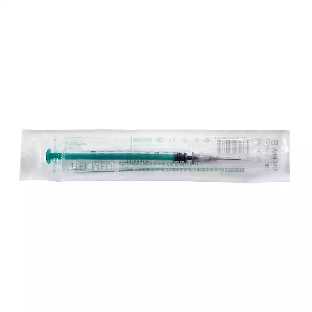 Шприц SITEKMED 1,0мл инсулиновый U-100, 3-х компонентный, игла 27G 1/2 (0,40*12мм), стерильный