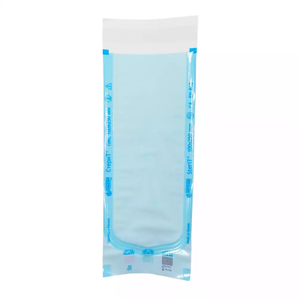 Пакет СтериТ, размер 100*250мм, комбинированный, самоклеющийся, упаковка 100шт