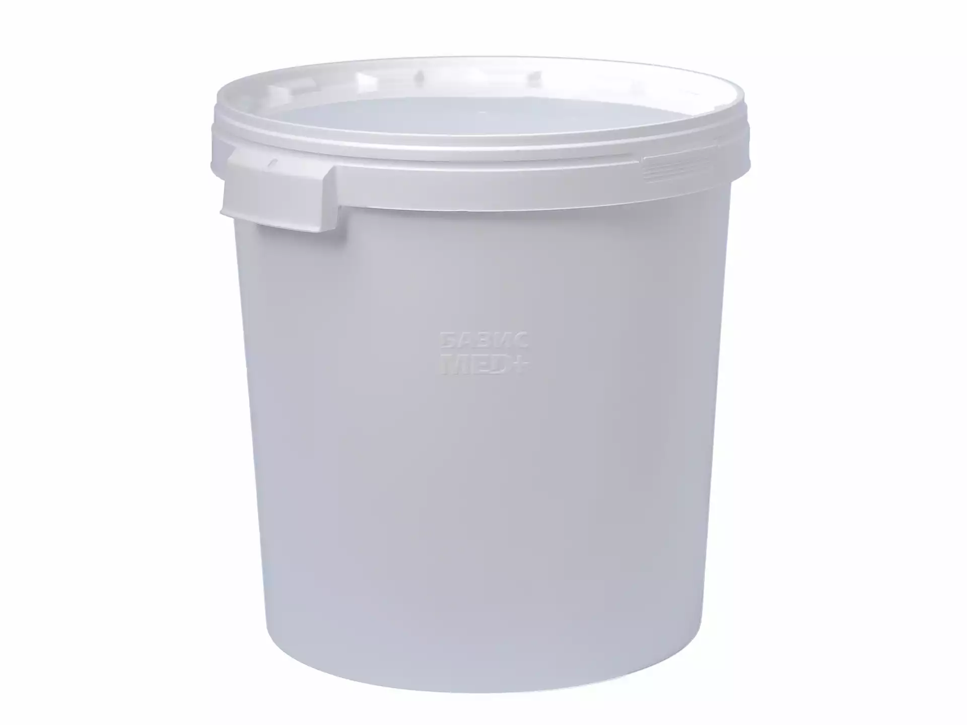 Бак 35,0л для сбора, хранения медицинских отходов (класс А), с крышкой, цвет белый, многоразовый