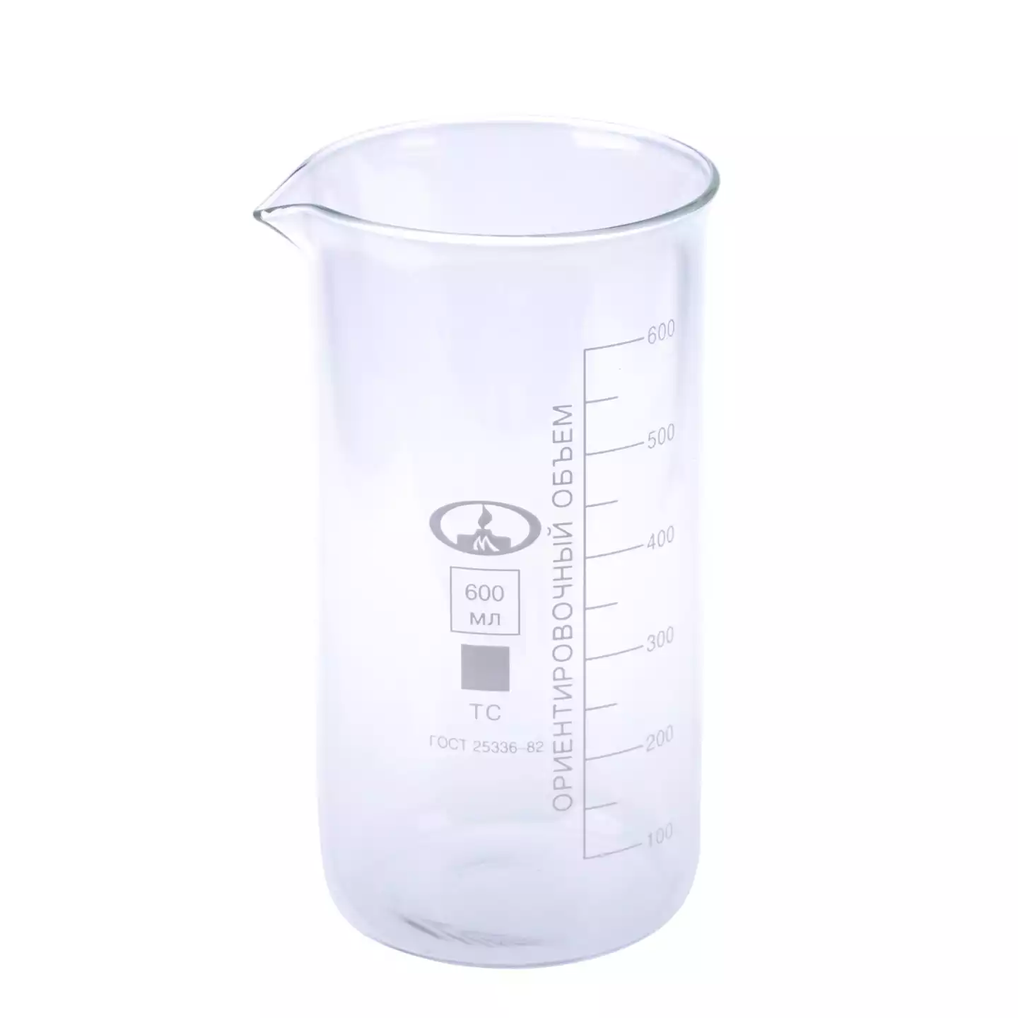 Стакан В-1-600 высокий, с делениями и носиком