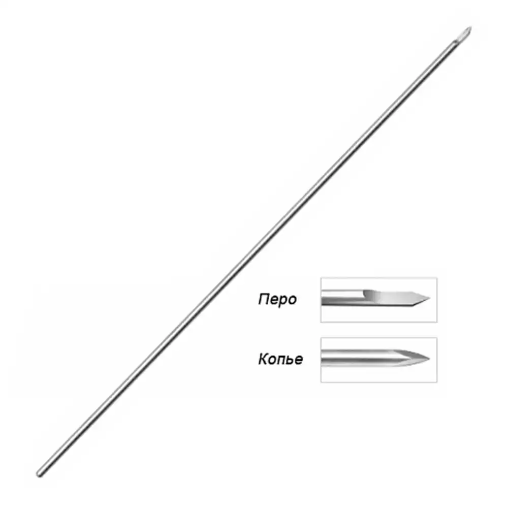 Спица для скелетного вытяжения гладкая, заточка перо, размер 1,8х250мм
