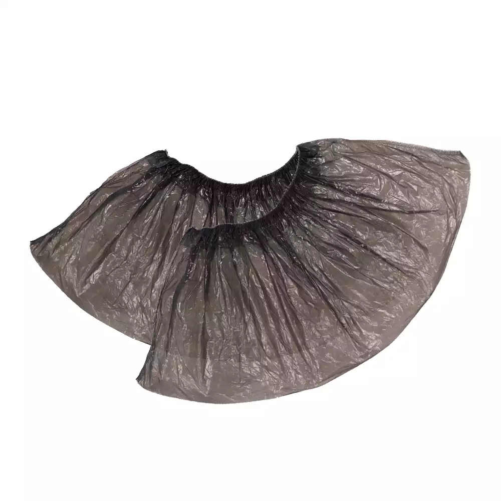 Бахилы UNITE "Стандарт Черные" ПНД 25мкм, полиэтиленовые, гладкие, вес 2,5 гр/пара, размер 400*150мм