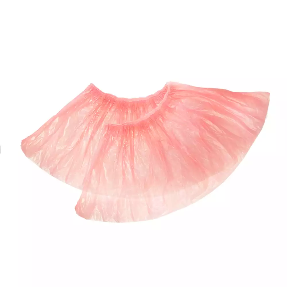 Бахилы UNITE "Стандарт Красные" ПНД 25мкм, полиэтиленовые, гладкие, вес 2,5 гр/пара, размер 400*150мм