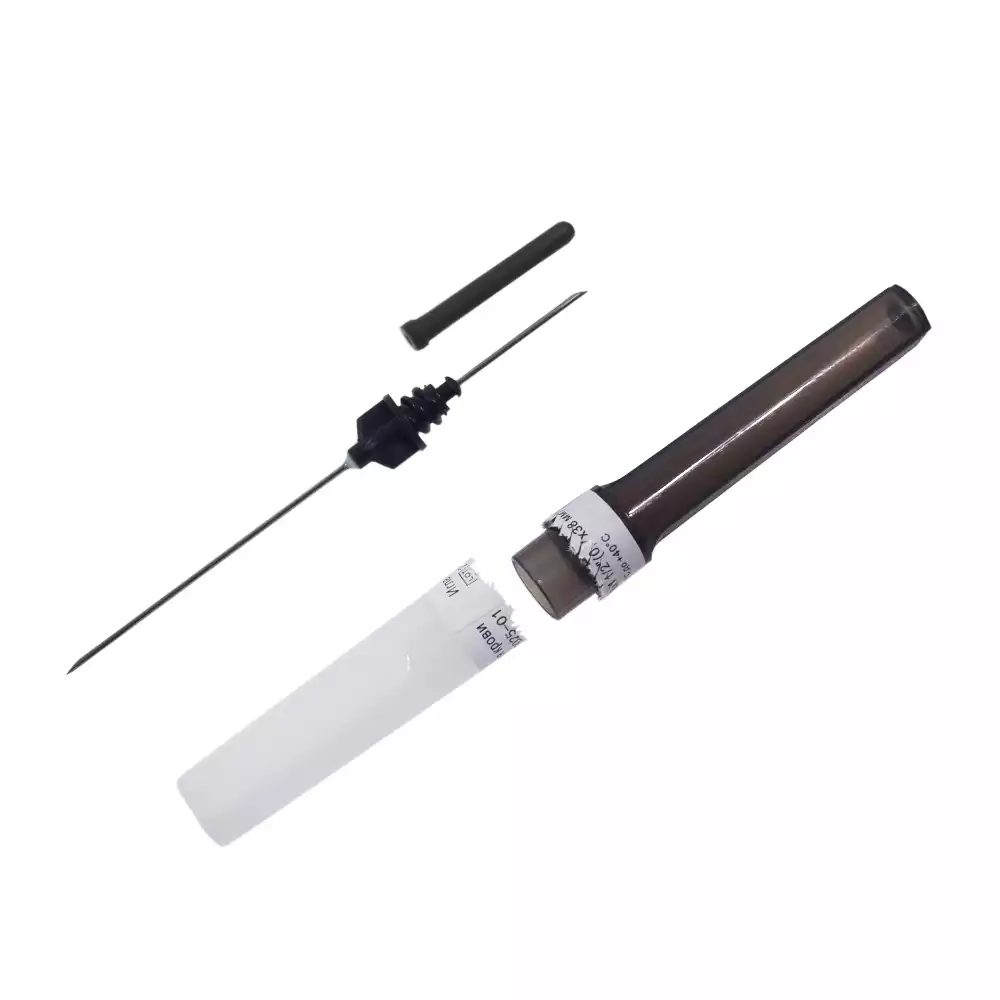 Игла RusTech 2-сторонняя 22Gх1 1/2 (0,7*38мм), цвет черный