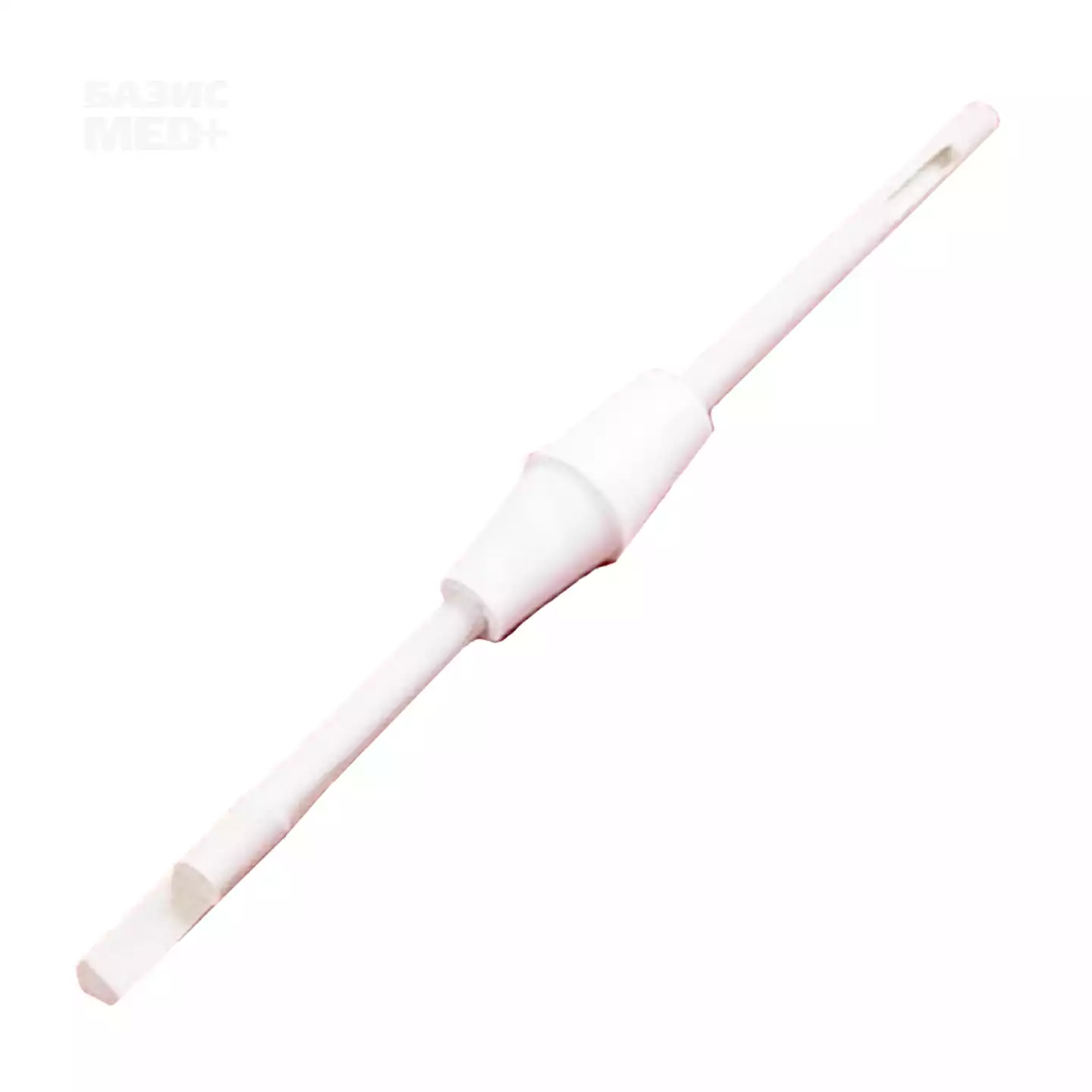 Петля ректальная пластиковая с конусной силиконовой пробкой №14 с каналом, размер 6*185мм, материал - полипропилен, прозрачная пробка