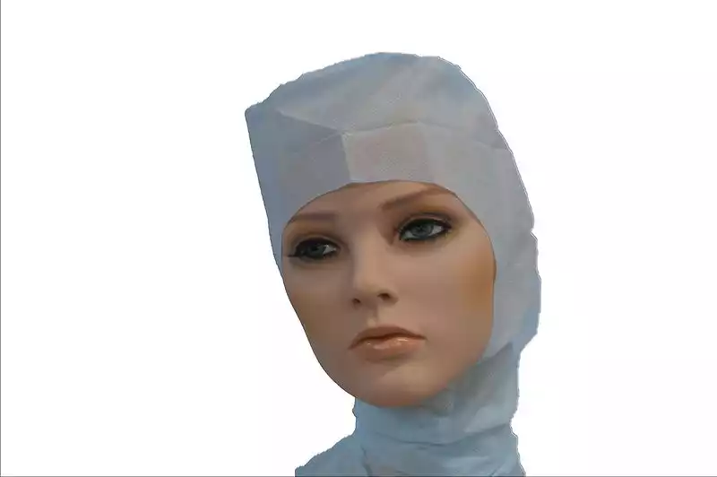 Шапочка-шлем, материал 2-х слойный спанбонд 42г/м2, на резинке, нестерильная