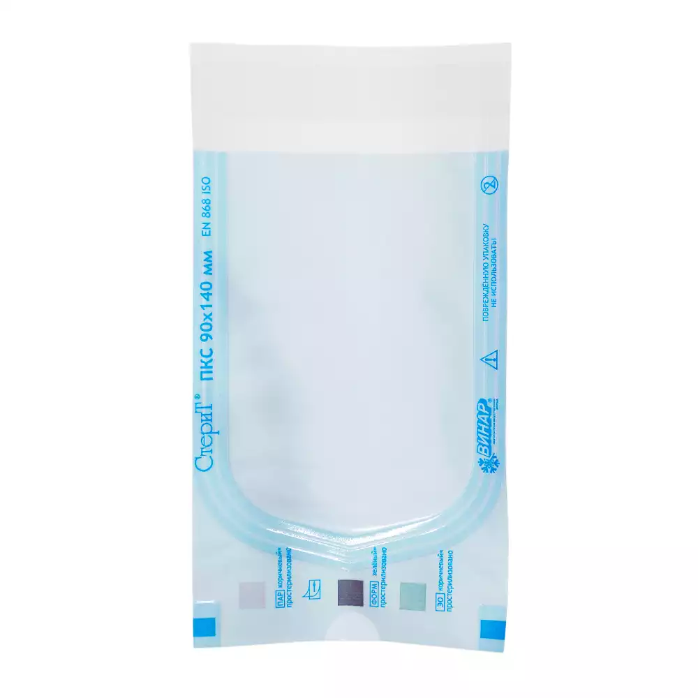 Пакет СтериТ, размер 90*140мм, комбинированный, самоклеющийся, упаковка 100шт