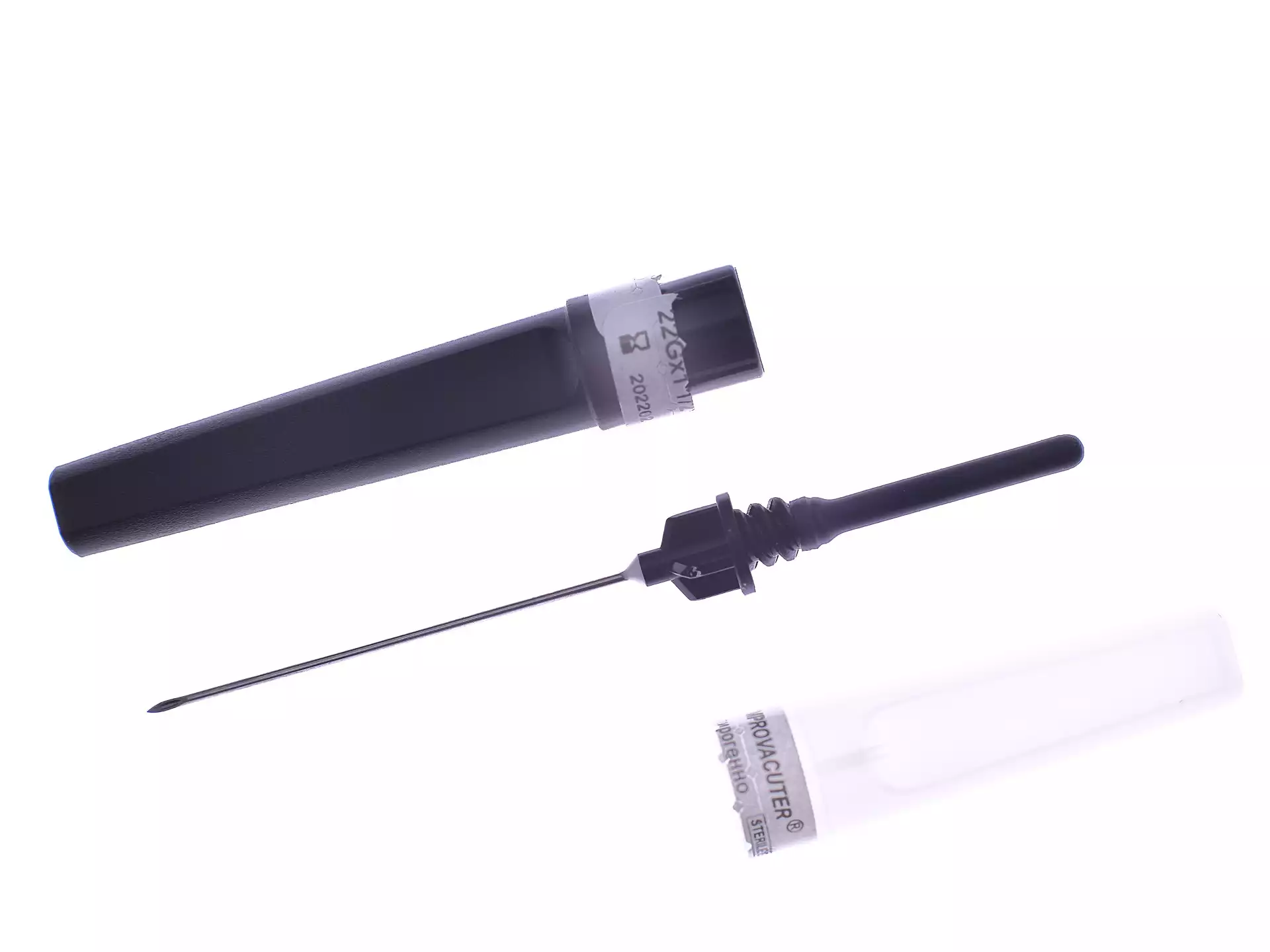 Игла двусторонняя Improvacuter 22G, 1/2, размер 0,7*38 мм, цвет колпачка черный