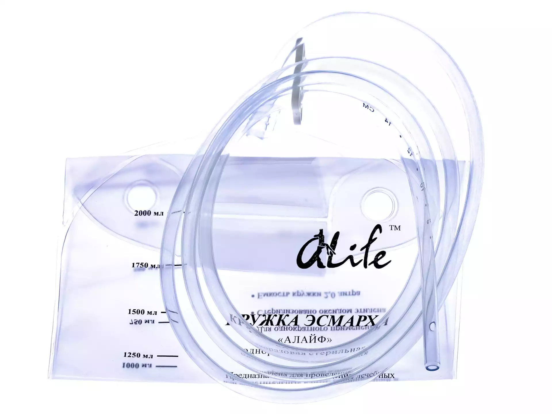 Кружка Эсмарха полимерная, объем 2,0л,одноразовая, стерильная