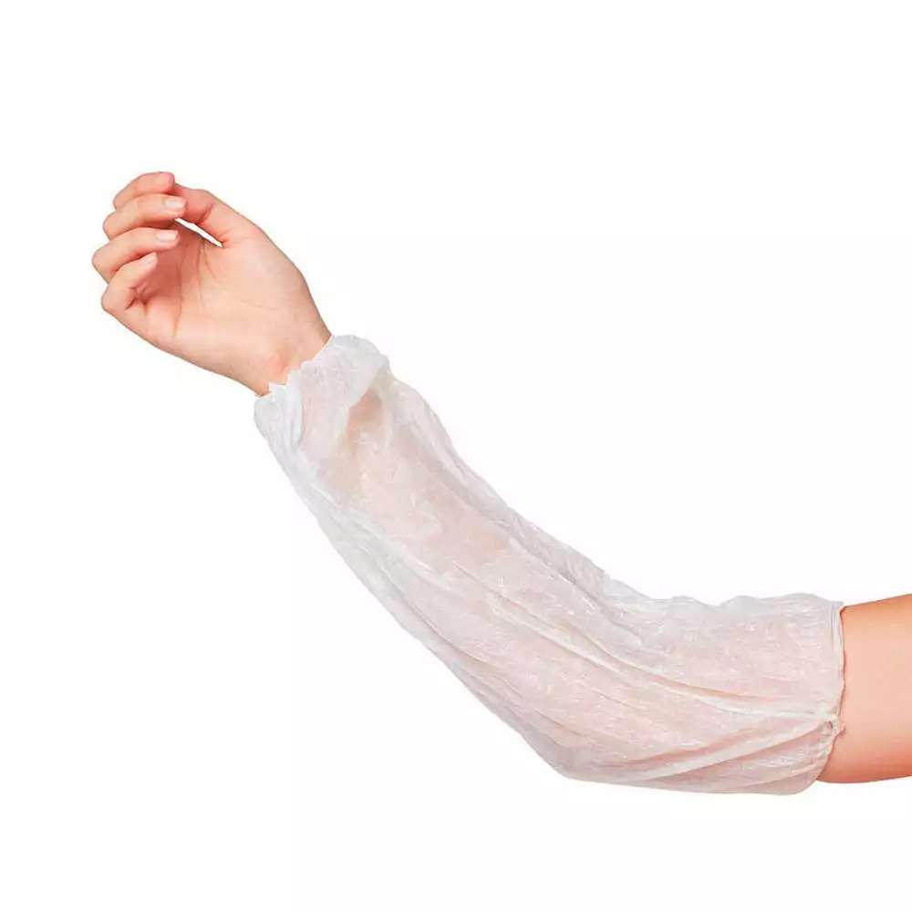 Нарукавники Unite Стандарт, полиэтиленовые 10мкм, одинарная резинка, цвет белый, размер 22х40см, одноразовые