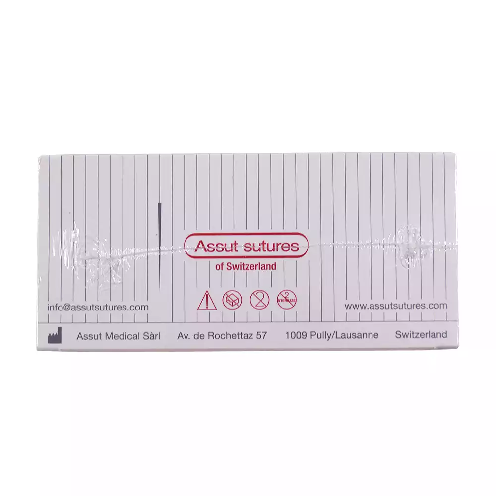 Ассукрил Лактин 4/0 (1,5), длина 75см, игла колющая 1/2 окружности 20мм, фиолетовый, упаковка 12шт, L42353 (аналог Викрил W9113)