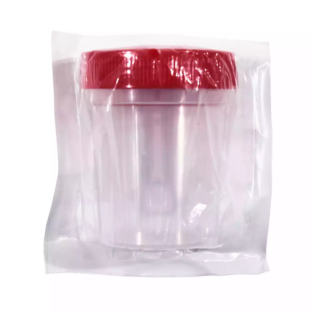 Контейнер 120мл, со шпателем, для взятия биоматериала, стерильный, индивидуальная упаковка