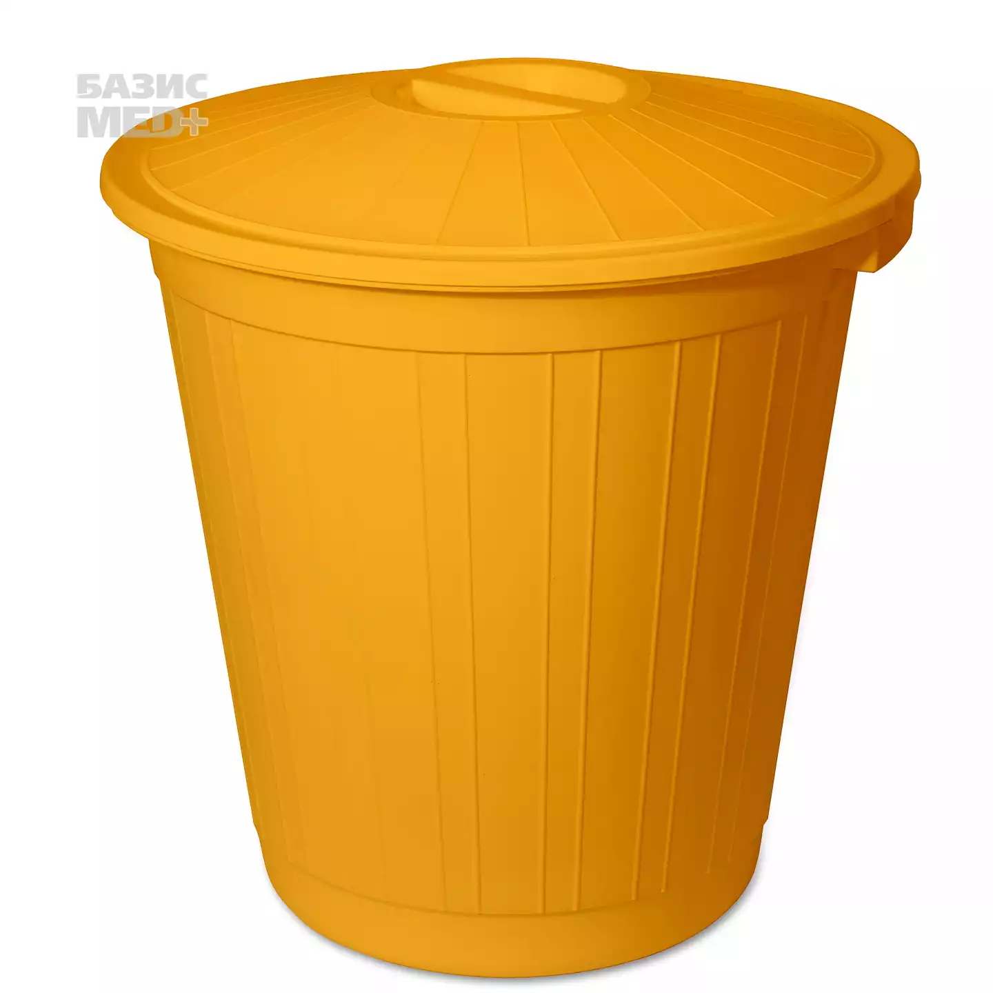 Бак 65,0л для сбора, хранения медицинских отходов (класс Б), с крышкой, цвет желтый, многоразовый