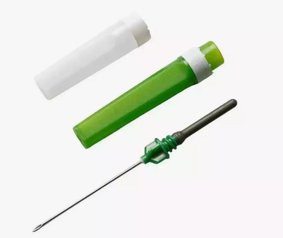 Игла 2-сторонняя 21Gх1 1/2 (0,8*38мм), цвет зеленый