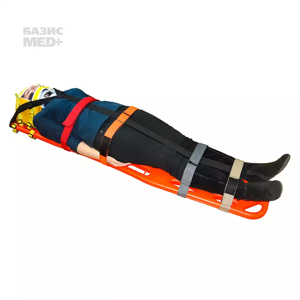 Щит спинальный иммобилизационный YXH-1A6A - 1шт, Фиксатор головы складной иммобилизационный ФГС-01-Медплант - 1шт