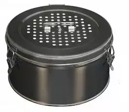 Бикс медицинский (Коробка стерилизационная), круглый, с фильтрами КФ-9, объем 9,0л