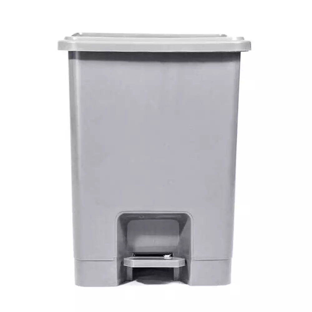 Бак 15,0л для сбора, хранения медицинских отходов (класс А), с крышкой, педалью, цвет серый, многоразовый