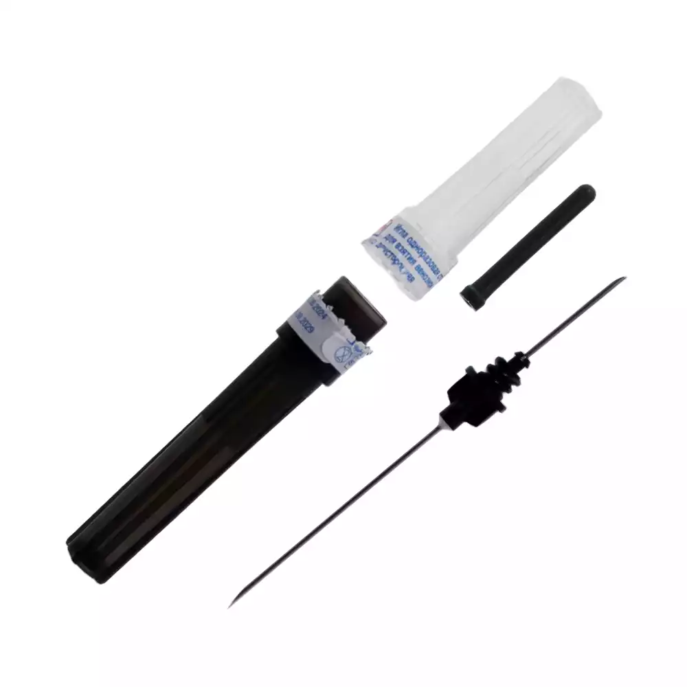 Игла Weihai Optech 2-сторонняя 22Gх1 1/2 (0,7*38мм), цвет черный