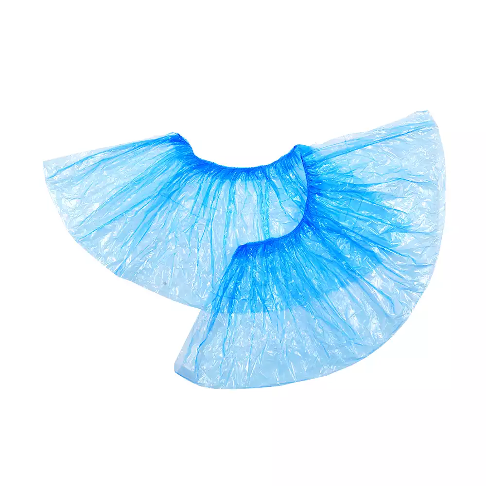 Бахилы "Эконом" ПНД 17мкм, полиэтиленовые, гладкие, вес 1,7 гр/пара, размер 400*140мм, цвет - синий, ЕВРОБЛОК