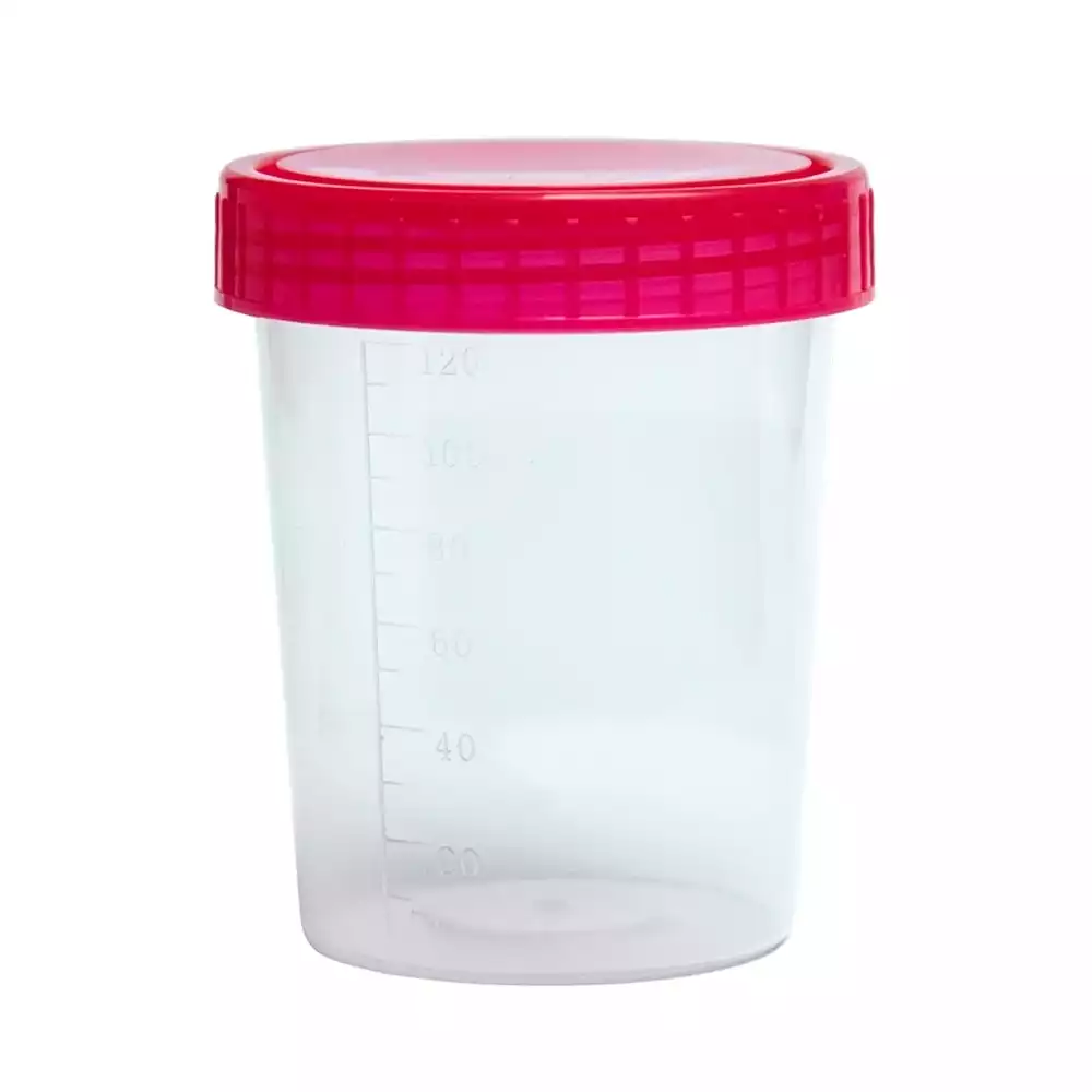 Контейнер 120мл, для взятия биоматериала, нестерильный, с завинчающейся крышкой, без шпателя