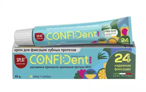 Крем для протезов SPLAT CONFIDENT FIX мята и цитрус 40 г