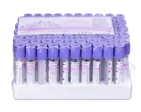 Микропробирка для забора крови с крышкой, наклейкой (ЭДТА К3), объем пробирки 0,5 мл. Объем забираемой крови 0,5 мл