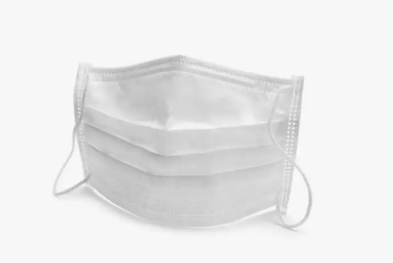 Маска медиц. 3-слойная на резинках белая, в пакете (50 шт/упак)