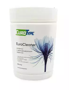 Салфетки антибактериальные влажные EuroCleaner 200 шт EuroType