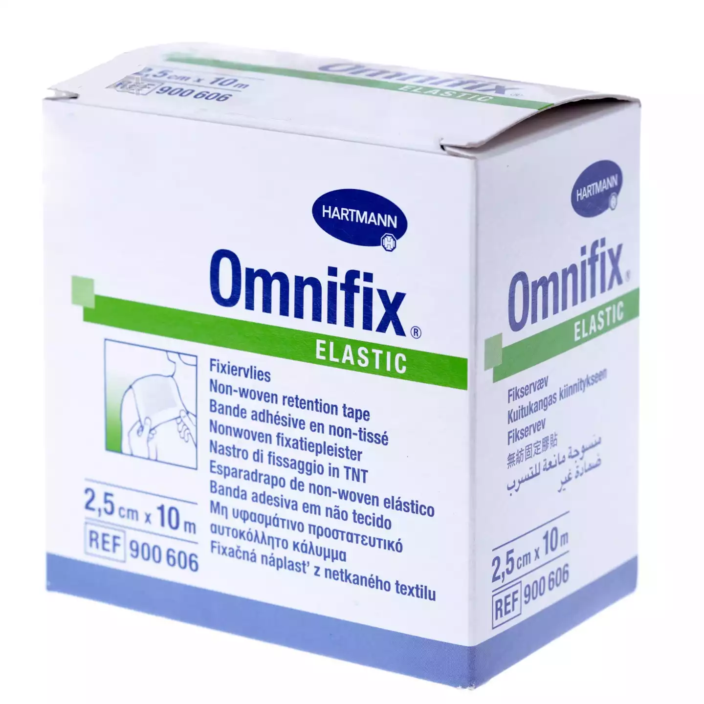 Пластырь OMNIFIX elastic, размер 2,5см*10м, фиксирующий, гипоаллергенный, из нетканного материала, упаковка 2шт