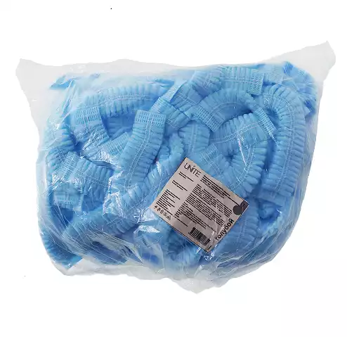 Шапочка мед. Шарлотта, клип-берет (смс12), дв. резинка ГОЛУБАЯ, 48см