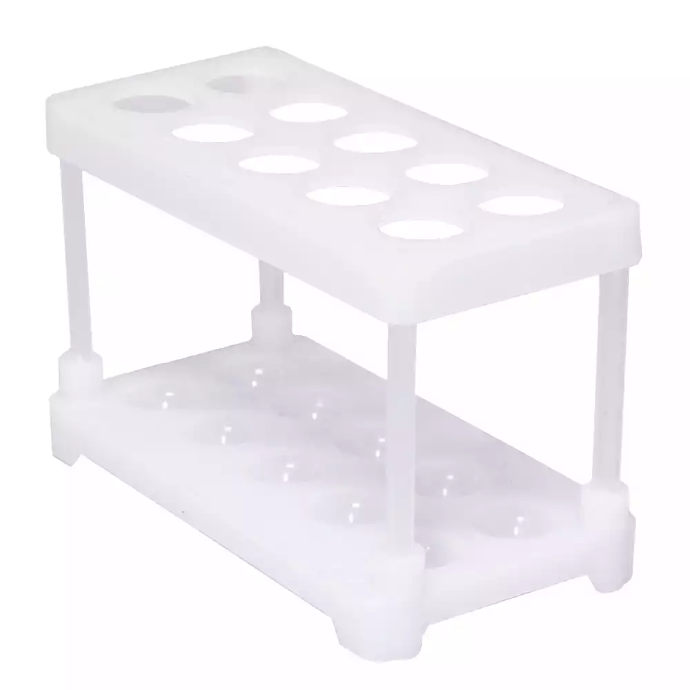 Штатив ШЛПП-10, на 10 гнезд, диаметр 18 мм, материал - полиэтилен.