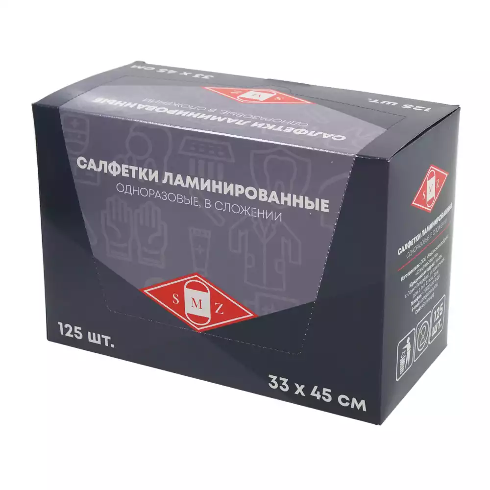 Салфетка-нагрудник Euro Standart, размер 35*45см, 3-х слойные, 2 сл.бумага+полиэтилен, нестерильная, цвет розовый