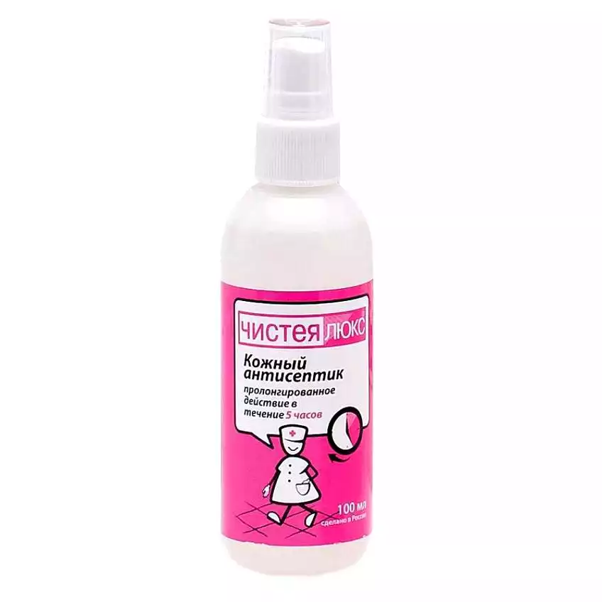 Чистея Люкс кожный антисептик, 0,1л, флакон  распылителем, готовый к применению