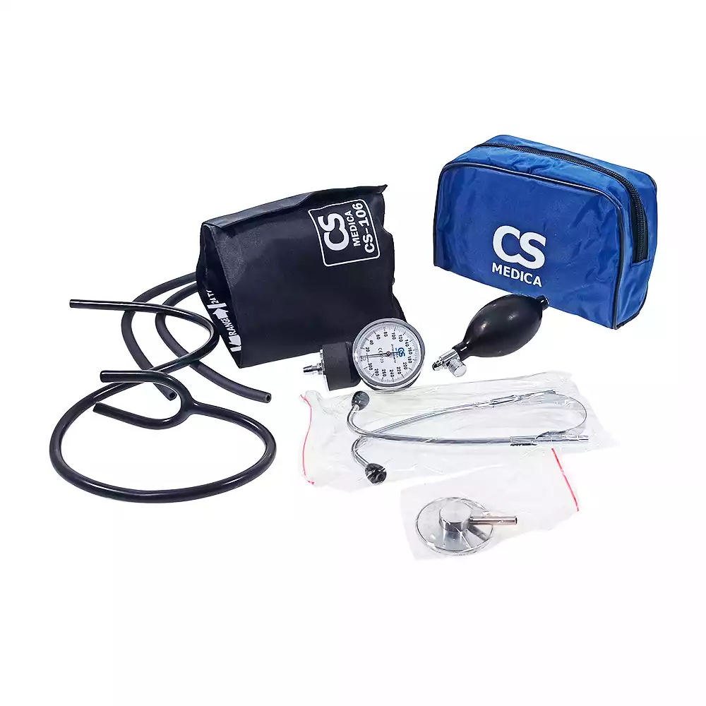 Тонометр CS-106 Medica механический со стандартной манжетой 22-42см, с фонендоскопом, с поверкой