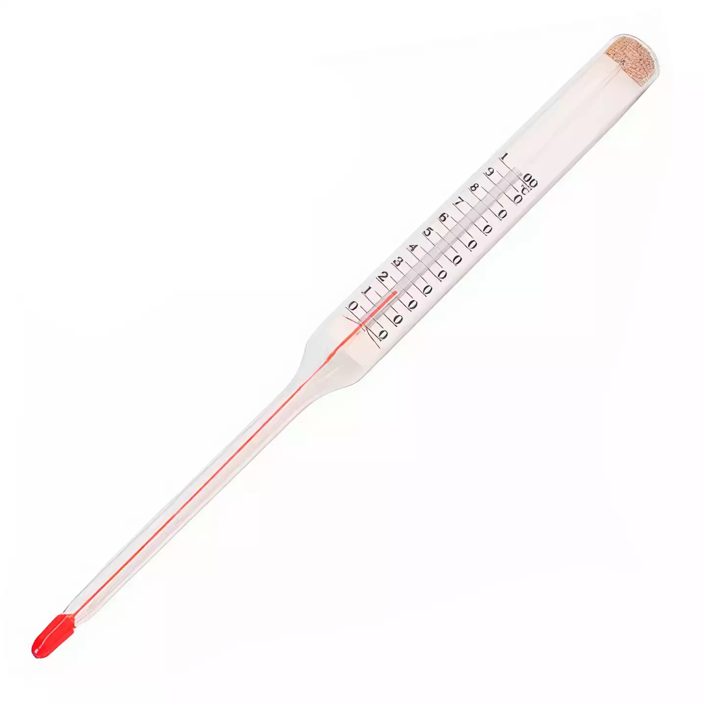 Термометр стеклянный керосиновый СП-2, длина 38,5см